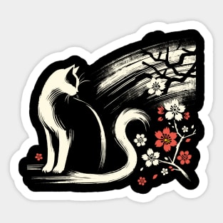 Kawaii Cat Anime Japanese Retro Funny Cat Sticker